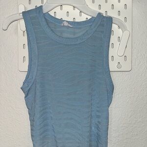 Blue Sleeveless Women's Top